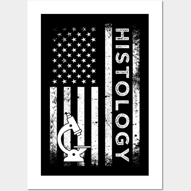 Patriotic Histology Tech Funny Histology Technician Apparel 4th of July Wall Art by drag is art